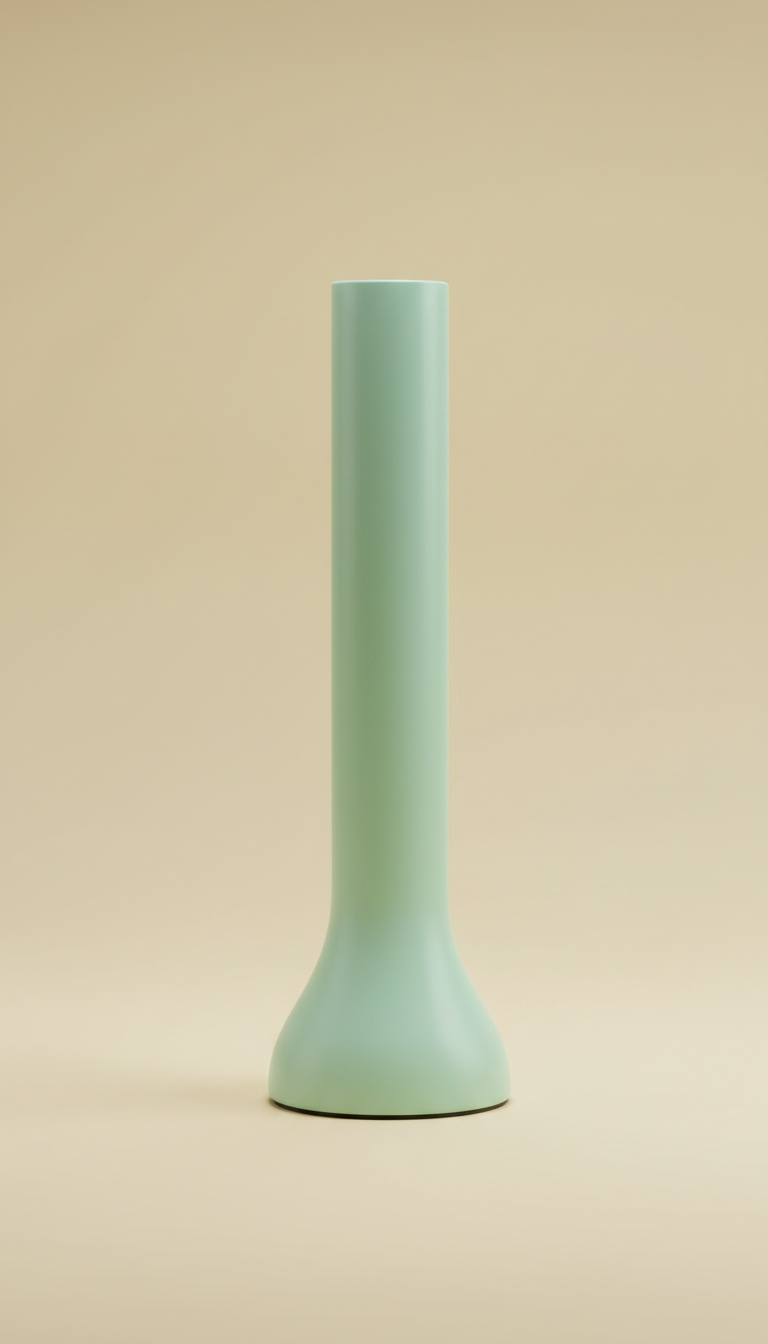 Lampe tube crème menthe design