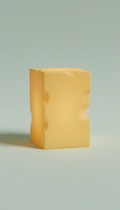 Lampe sculpturale forme cheddar
