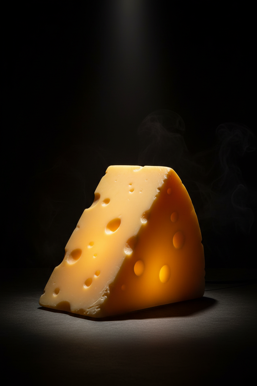 Lampe Cheddar - shot dramatique fond sombre