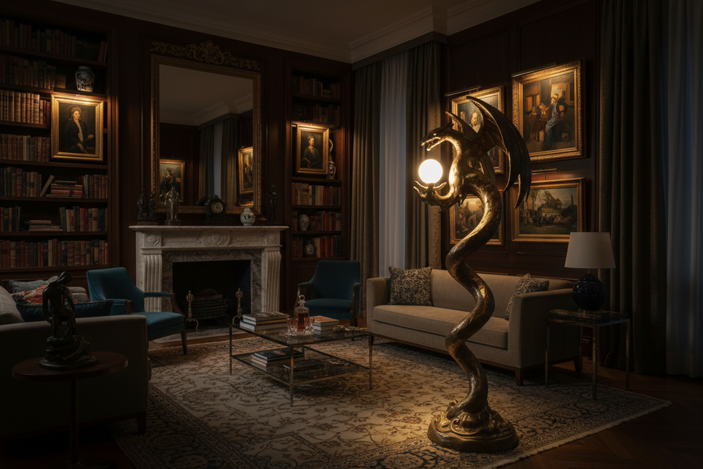 Lampe sculpture - ambiance nuit