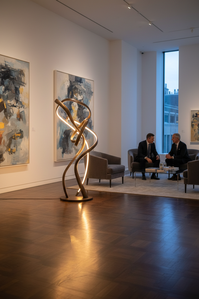 Lampe sculpture - galerie d'art